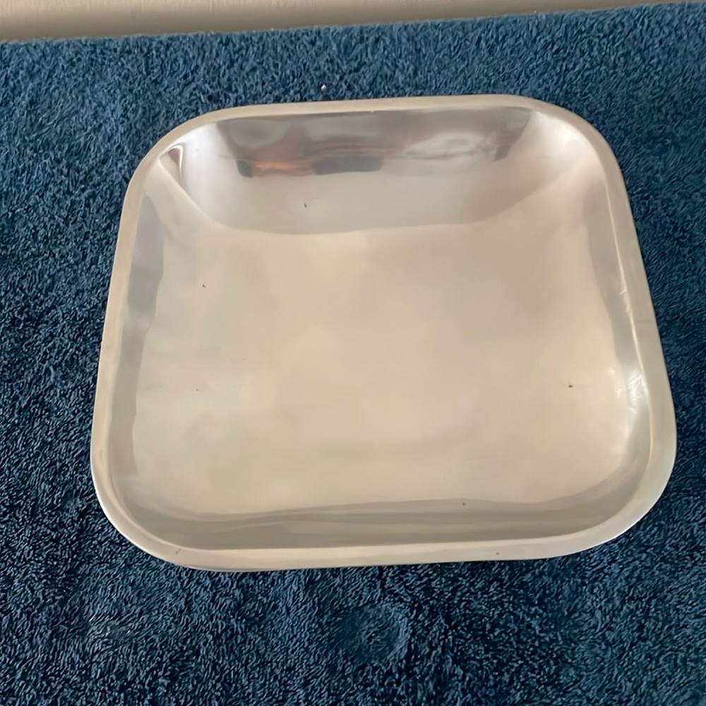 10” x 10” Nambe’ metal tray.